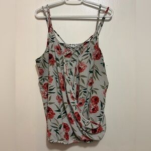 🔥Warehouse Red and Green Floral Camisole